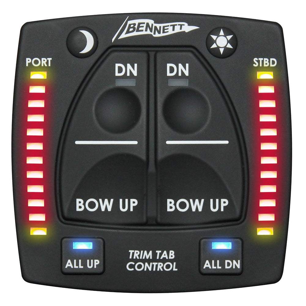 Bennett One Box Indication Unit for Bolt Electric System with trim tab control buttons and LED indicators