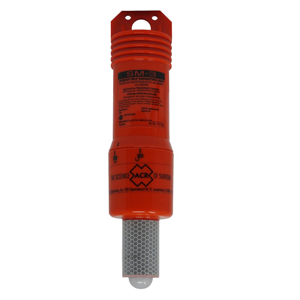 ACR SM-3 automatic COB buoyant marker light strobe with 360° LED visibility and USCG/SOLAS approval