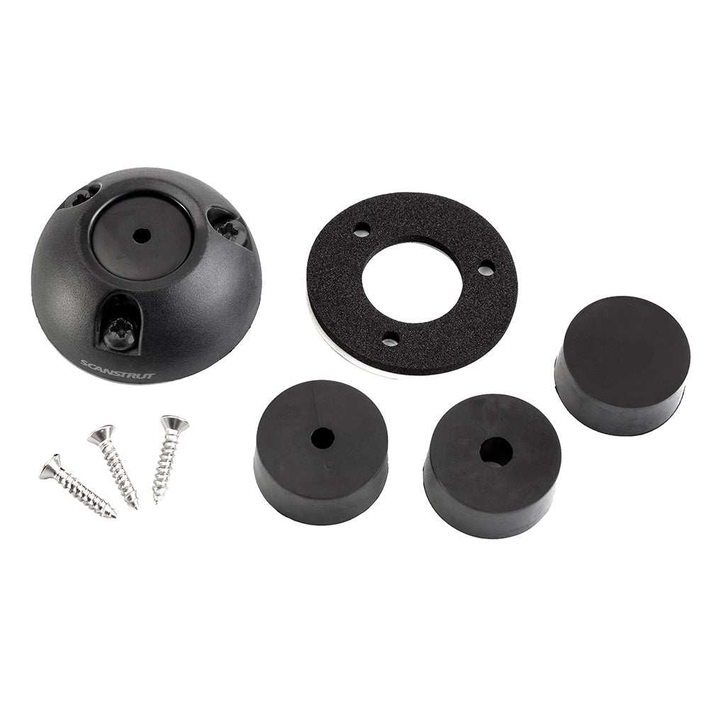 Scanstrut black small deck seal connector kit with screws and rubber seals for 0.83 inch cables