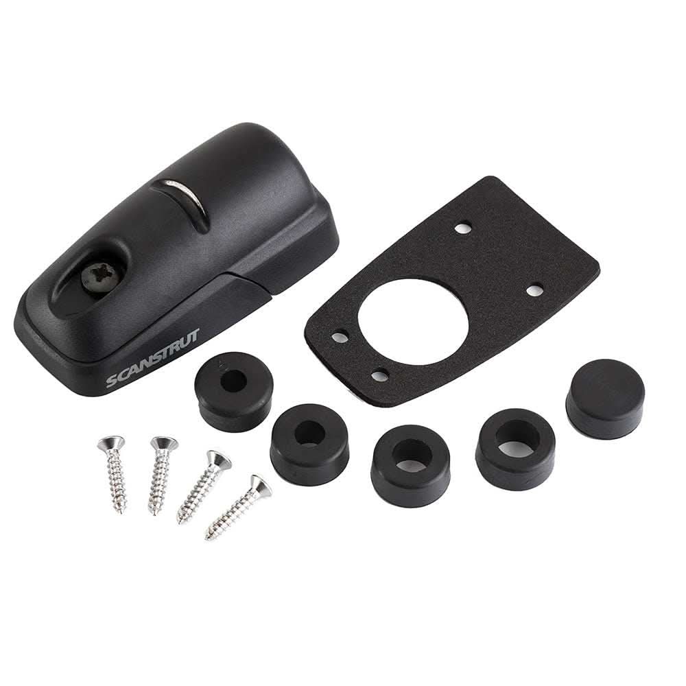 Scanstrut Black Horizontal Deck Seal Connector kit with screws and gaskets for 6-10mm cables