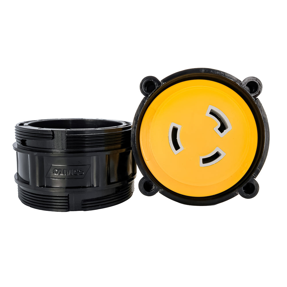 Camco 50AM/30AF Power Grip Marine 12" Locking Adapter - M-Lock/F-Locking Adapter - 55625