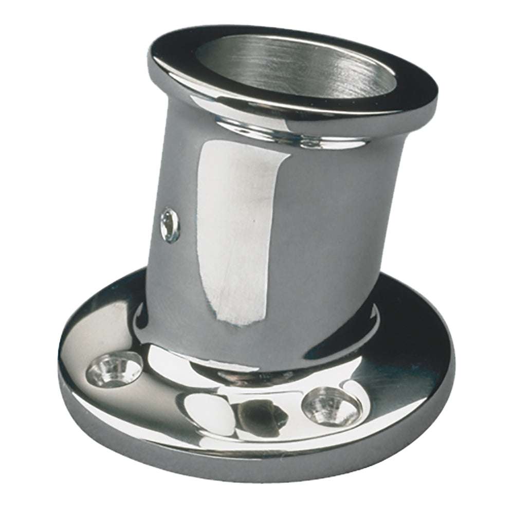 Sea-Dog Stainless Steel 1 inch flag pole socket with 10° angle and corrosion-resistant finish