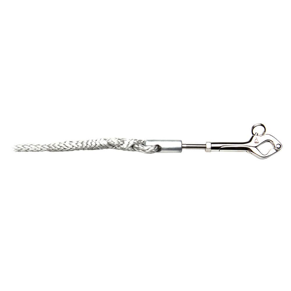 C. Sherman Johnson Mini Gate Hook with Splice Eye marine fitting with Dyneema line attachment