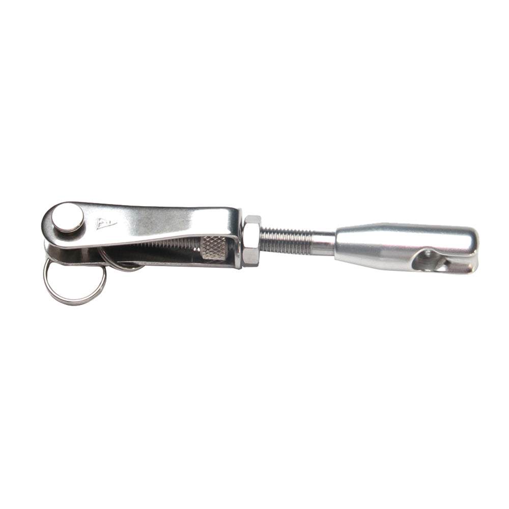 C. Sherman Johnson stainless steel adjuster with splice eye LS-3400 for marine lifeline fittings
