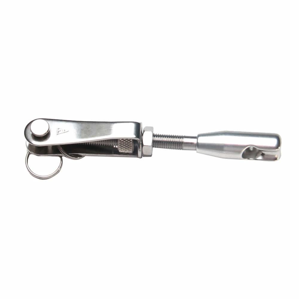 C. Sherman Johnson stainless steel adjuster with splice eye LS-3400 for marine lifeline fittings