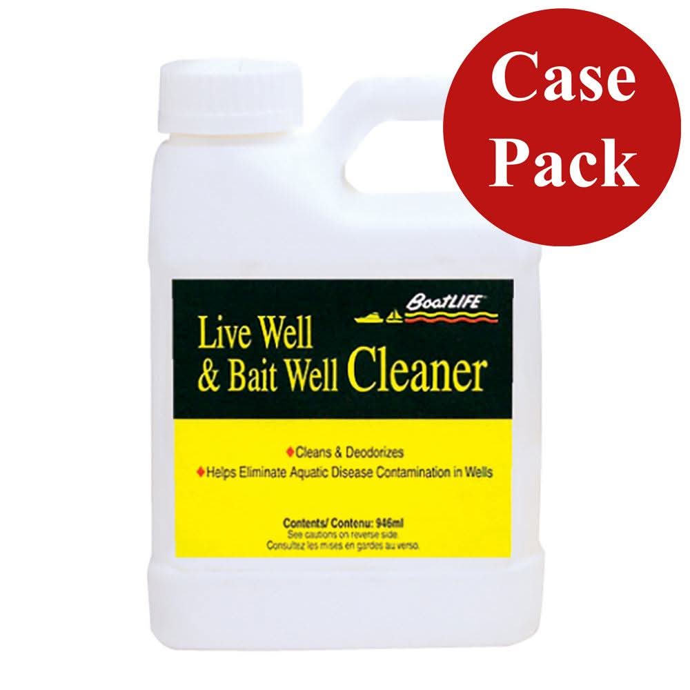 BoatLIFE Livewell & Baitwell Cleaner 32oz bottle case pack for cleaning and deodorizing live wells and bait wells