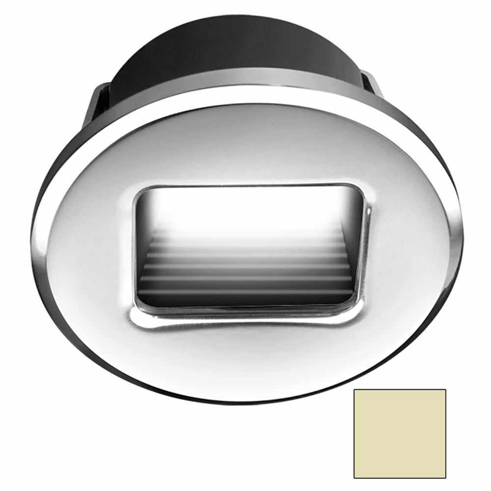 i2Systems Ember E1150Z polished chrome round snap-in light with warm white LED and asymmetric beam