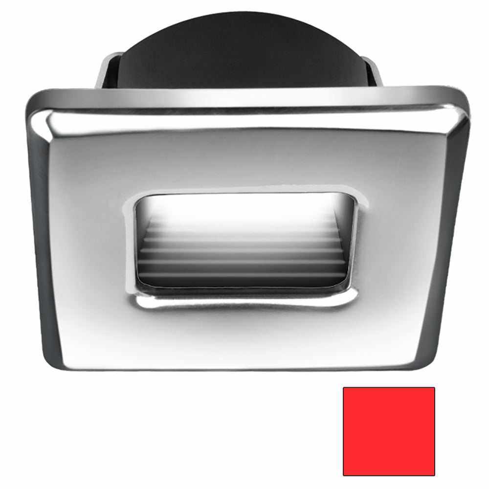 i2Systems Ember E1150Z polished chrome square snap-in LED light with red beam
