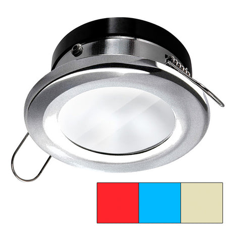 i2Systems Apeiron A1120 Spring Mount Light - Round - Red, Warm White & Blue - Brushed Nickel - A1120Z-41HCE