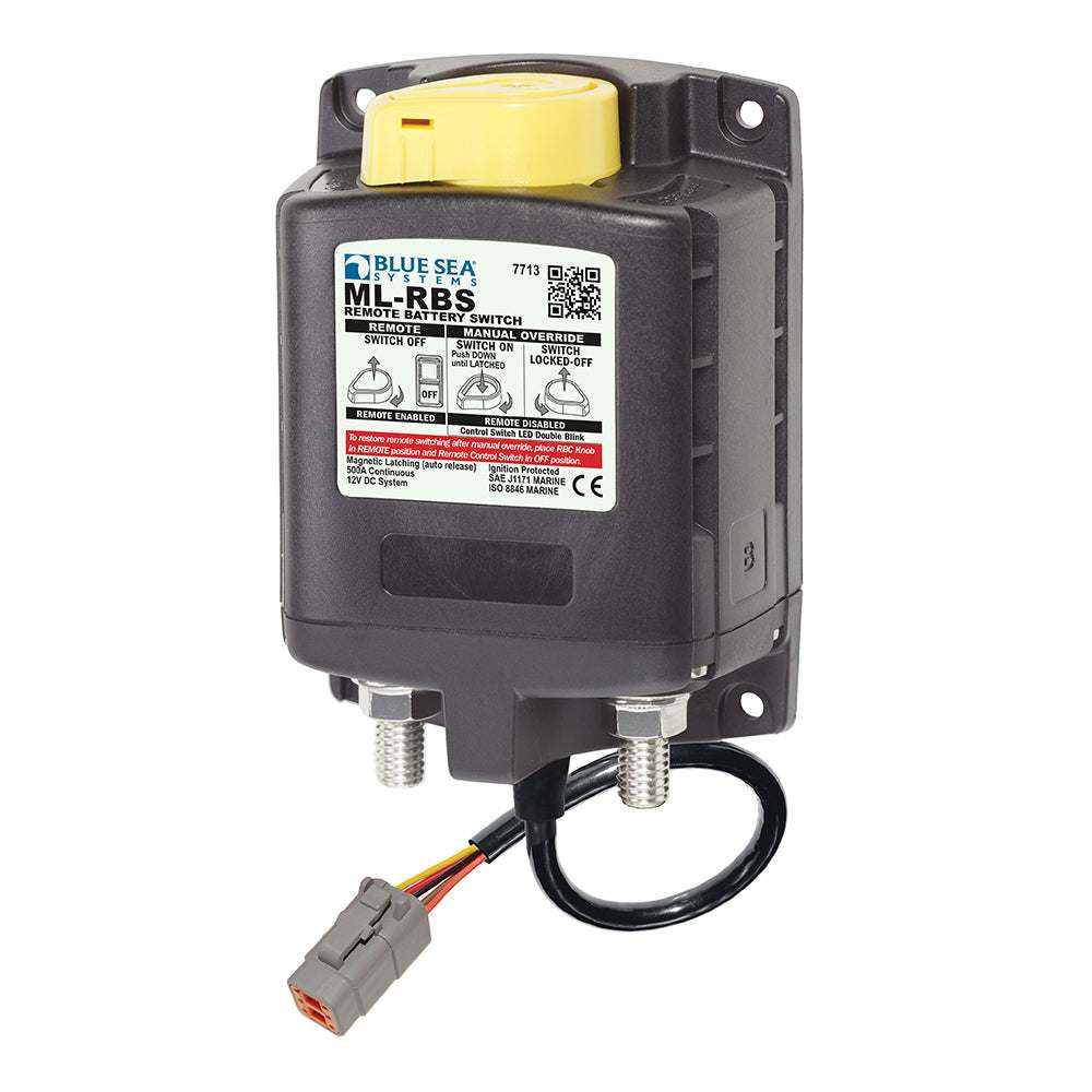 Blue Sea 7713100 ML-RBS 12V remote battery switch with manual control auto release and Deutsch connector