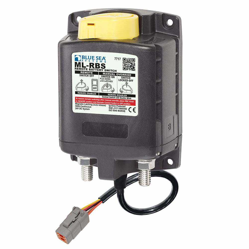 Blue Sea 7717100 ML-RBS 24V remote battery switch with manual control and Deutsch connector
