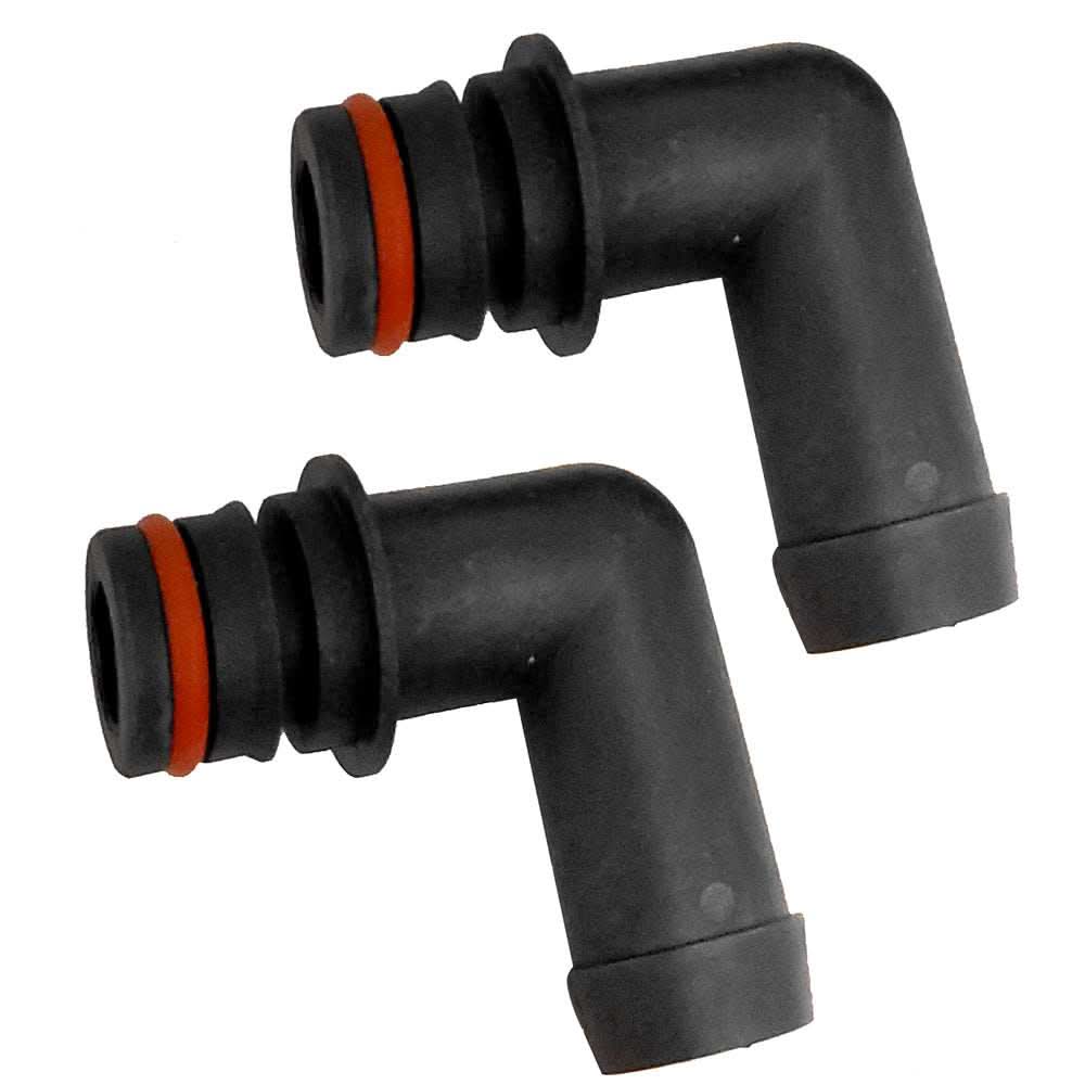 Johnson Pump KlickTite 2 x 90 3/4 inch hose connectors for quick system draining