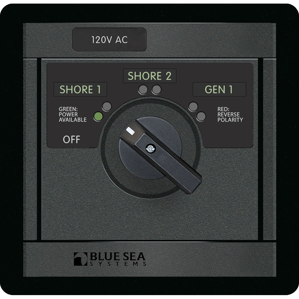 Blue Sea 1482 120V AC Rotary 30A OFF + 3 Sources - 1482