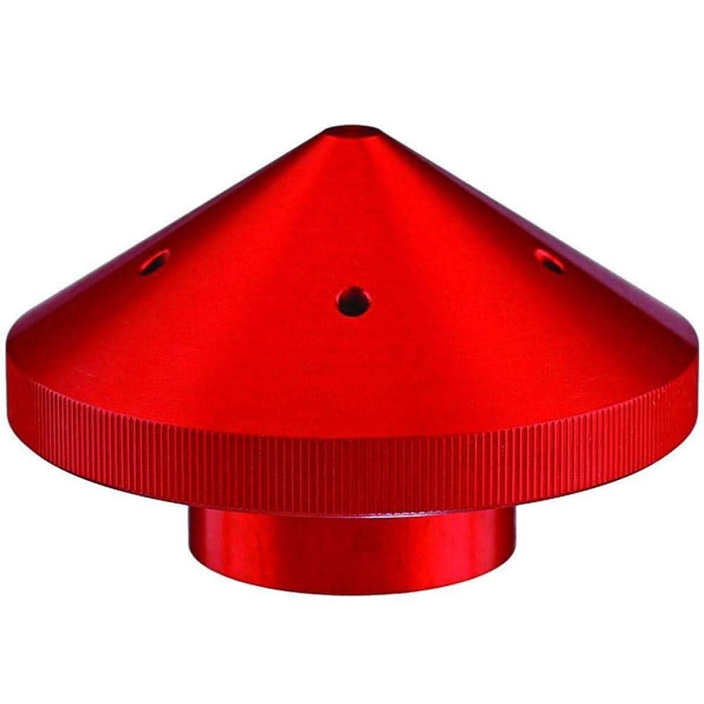 Red anodized G-Force ELIMINATOR trolling motor prop nut for Minn Kota with cooling ports and noise reduction design
