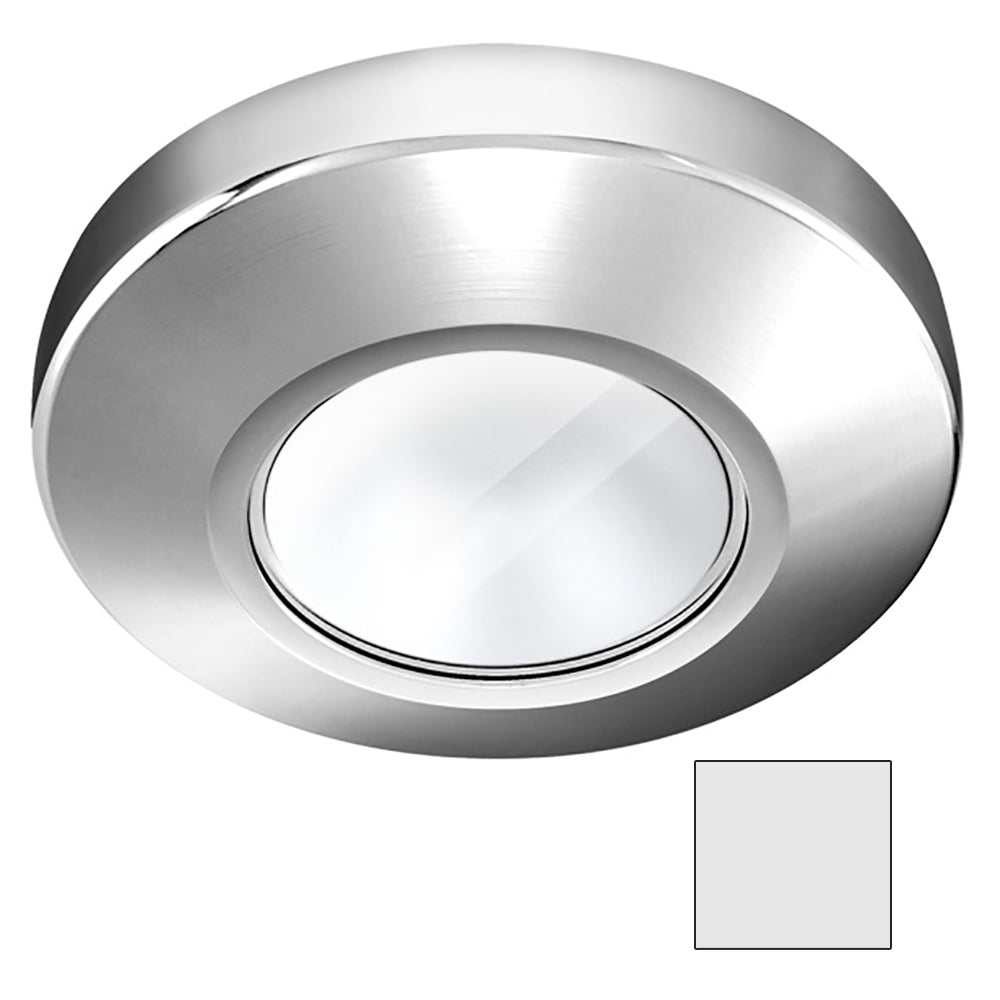 i2Systems Profile P1101 2.5W chrome finish surface mount light with cool white LED, waterproof and marine grade