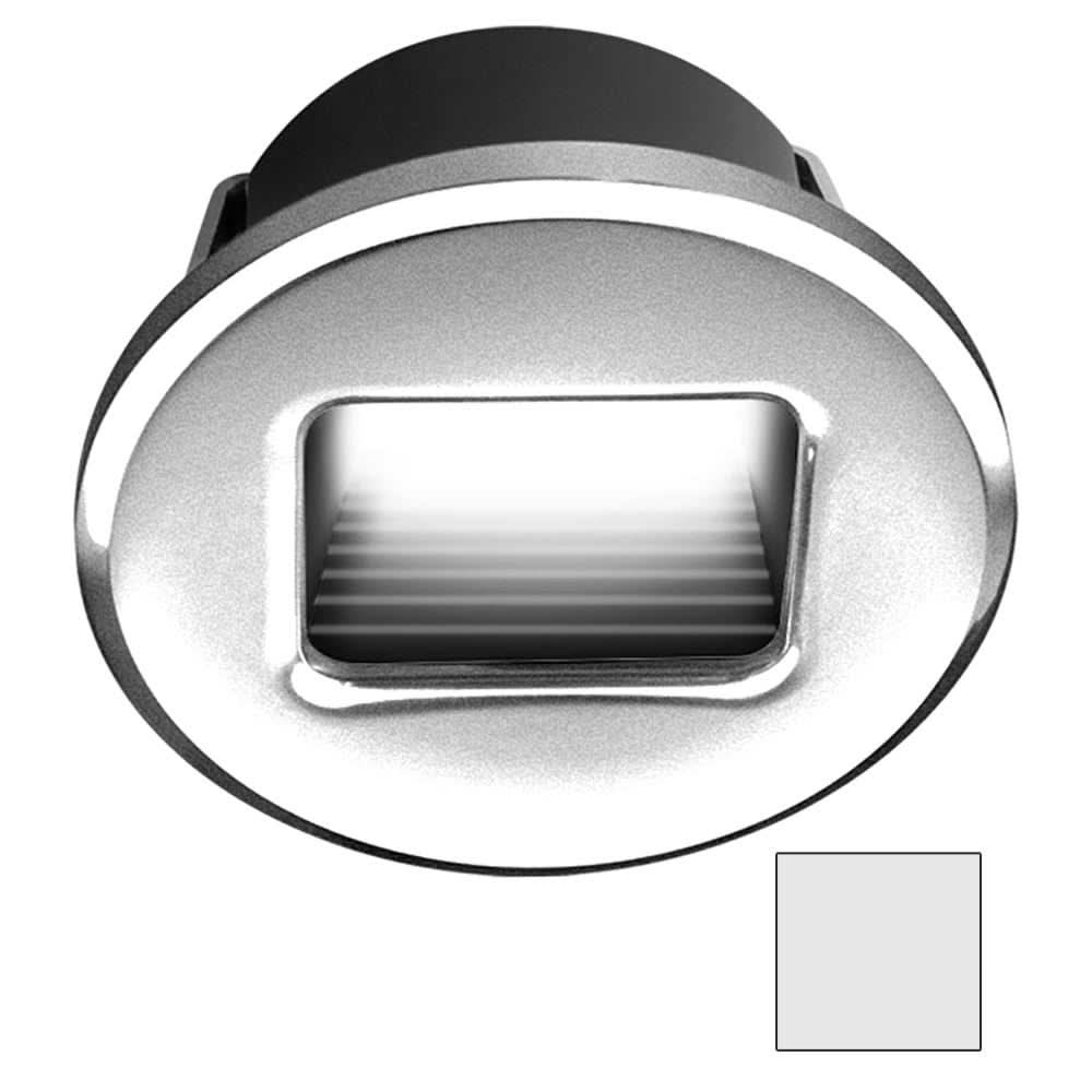 i2Systems Ember E1150Z brushed nickel round snap-in LED light with cool white illumination