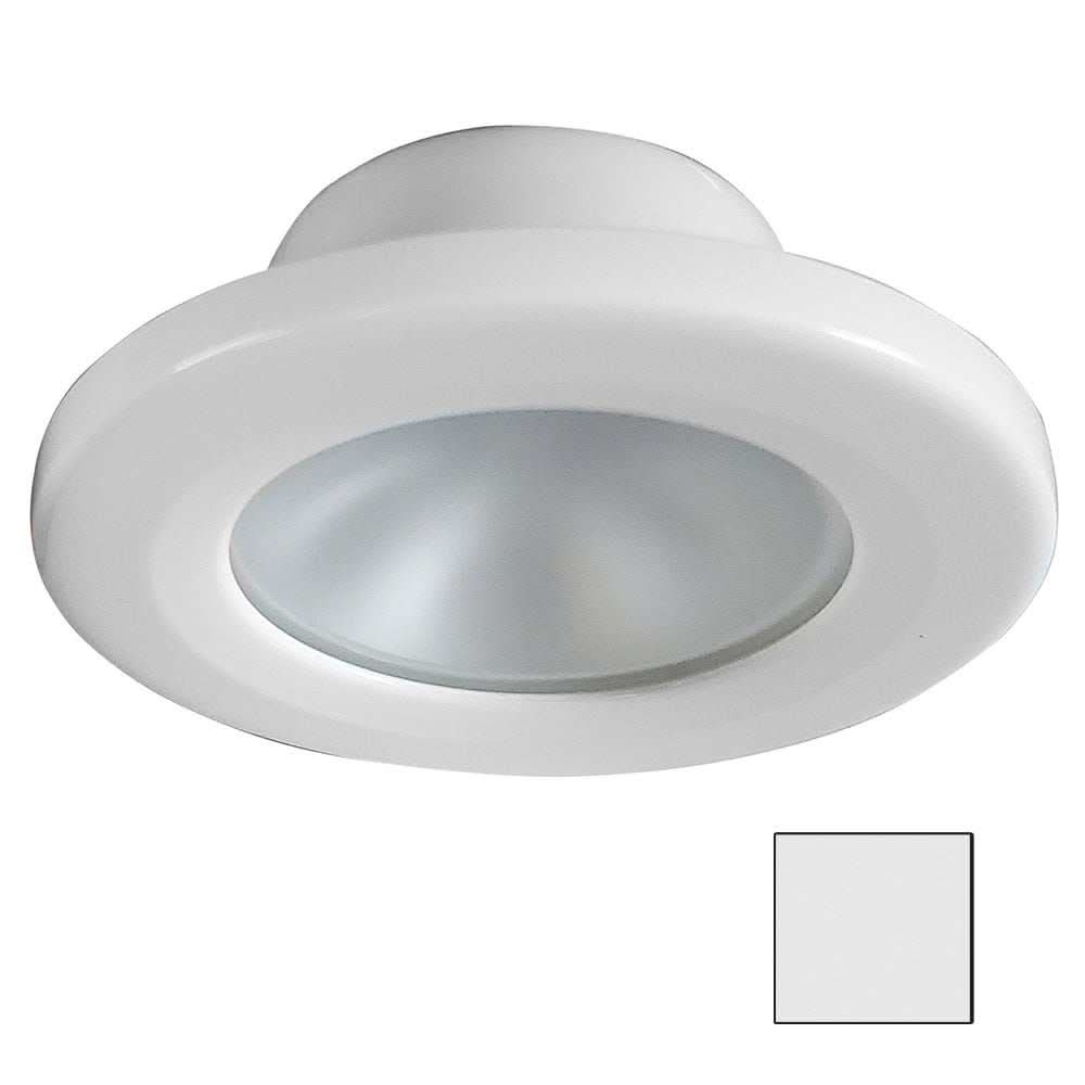 i2Systems Apeiron A3101Z 2.5W marine LED screw mount downlight in cool white with white finish