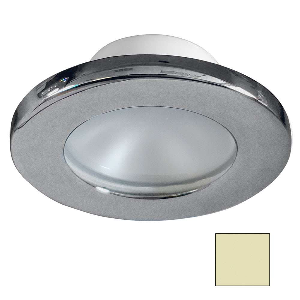Apeiron A3101Z 2.5W warm white screw mount marine LED light with brushed nickel finish