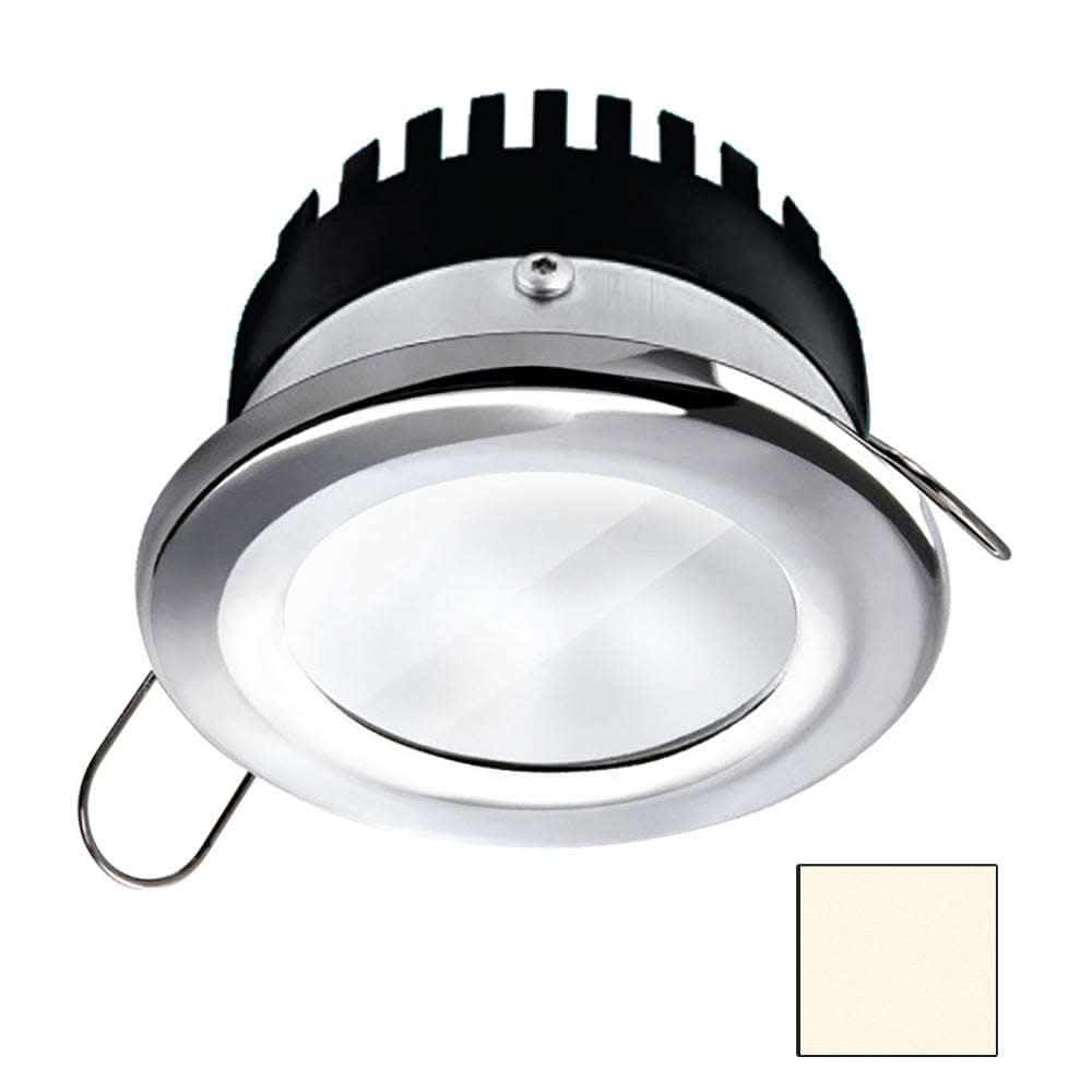 i2Systems Apeiron A506 6W round spring mount marine LED light with polished chrome finish and neutral white color