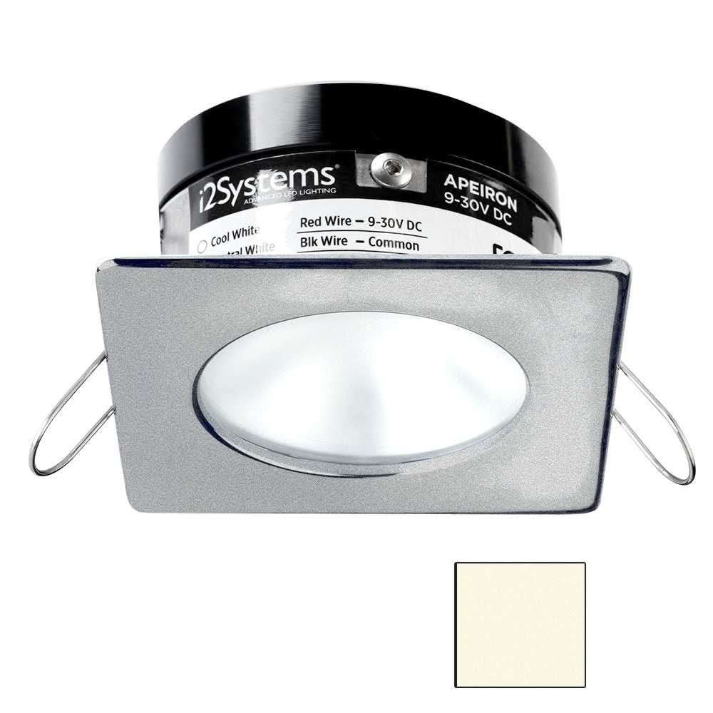 i2Systems Apeiron PRO A503 3W marine LED spring mount light square brushed nickel neutral white