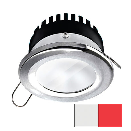 i2Systems Apeiron PRO A506 - 6W Spring Mount Light - Round - Cool White & Red - Brushed Nickel Finish - A506-41AAG-H
