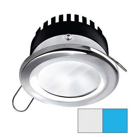 i2Systems Apeiron PRO A506 - 6W Spring Mount Light - Round - Cool White & Blue - Brushed Nickel Finish - A506-41AAG-E