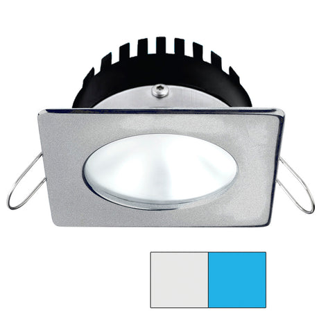 i2Systems Apeiron PRO A506 - 6W Spring Mount Light - Square/Round - Cool White & Blue - Brushed Nickel Finish - A506-42AAG-E