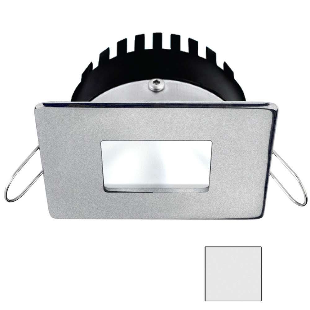 i2Systems Apeiron PRO A506 6W spring mount square marine LED light with brushed nickel finish
