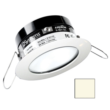 i2Systems Apeiron PRO A503 - 3W Spring Mount Light - Round - Neutral White - White Finish - A503-31BBD