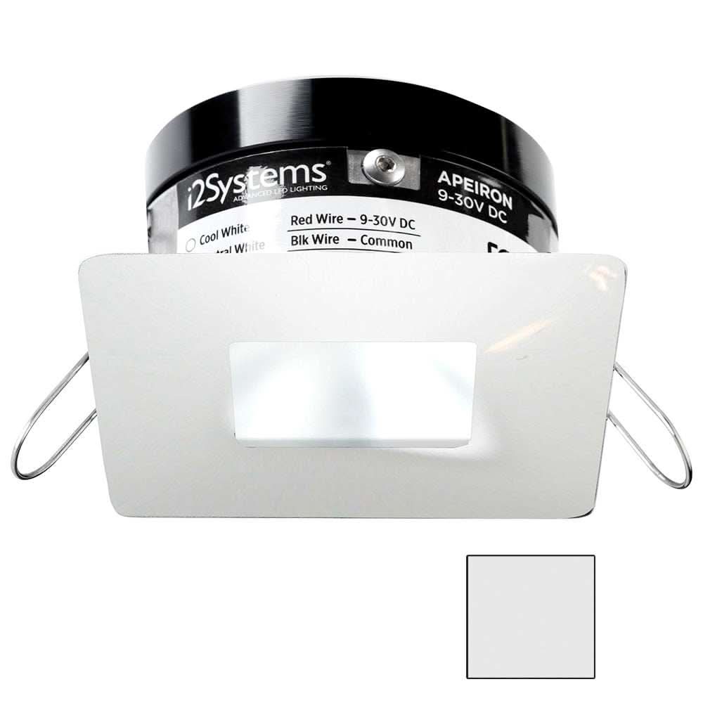 i2Systems Apeiron PRO A503 3W square spring mount marine LED light white finish