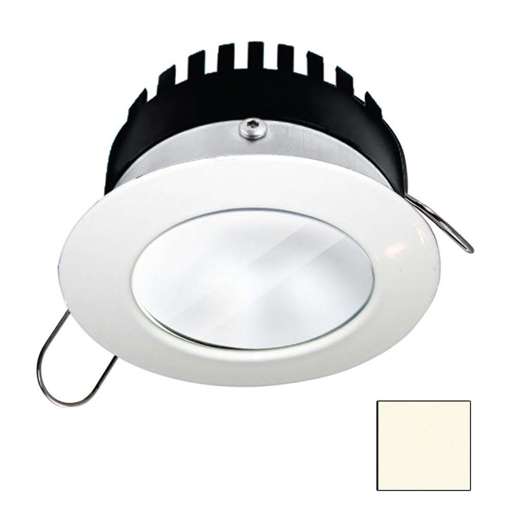 i2Systems Apeiron PRO A506 6W marine LED round spring mount light with neutral white color and white finish