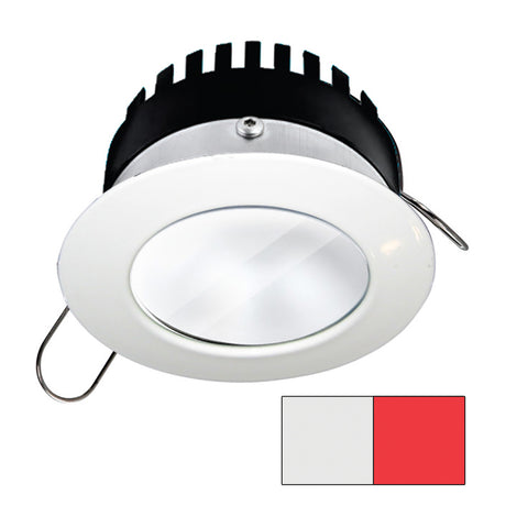 i2Systems Apeiron PRO A506 - 6W Spring Mount Light - Round - Cool White & Red - White Finish - A506-31AAG-H
