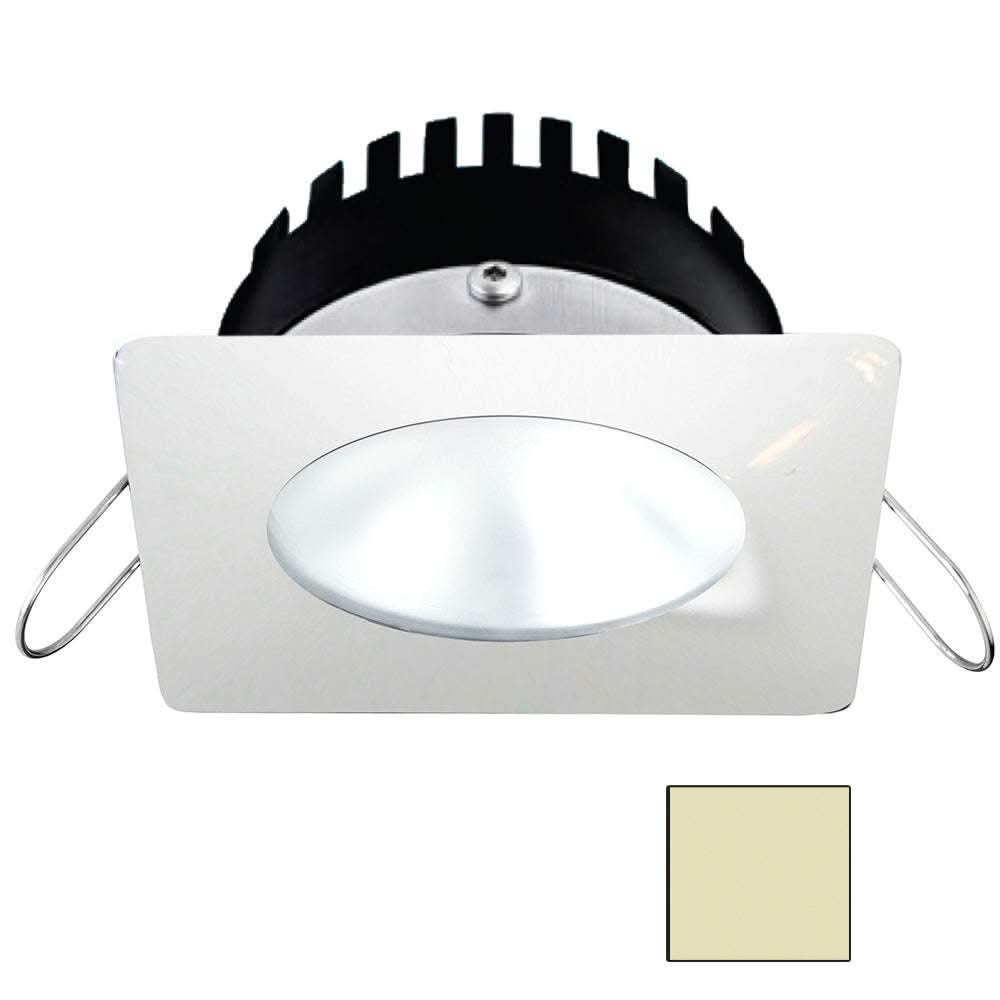 i2Systems Apeiron PRO A506 6W marine LED spring mount light with warm white glow and white square finish