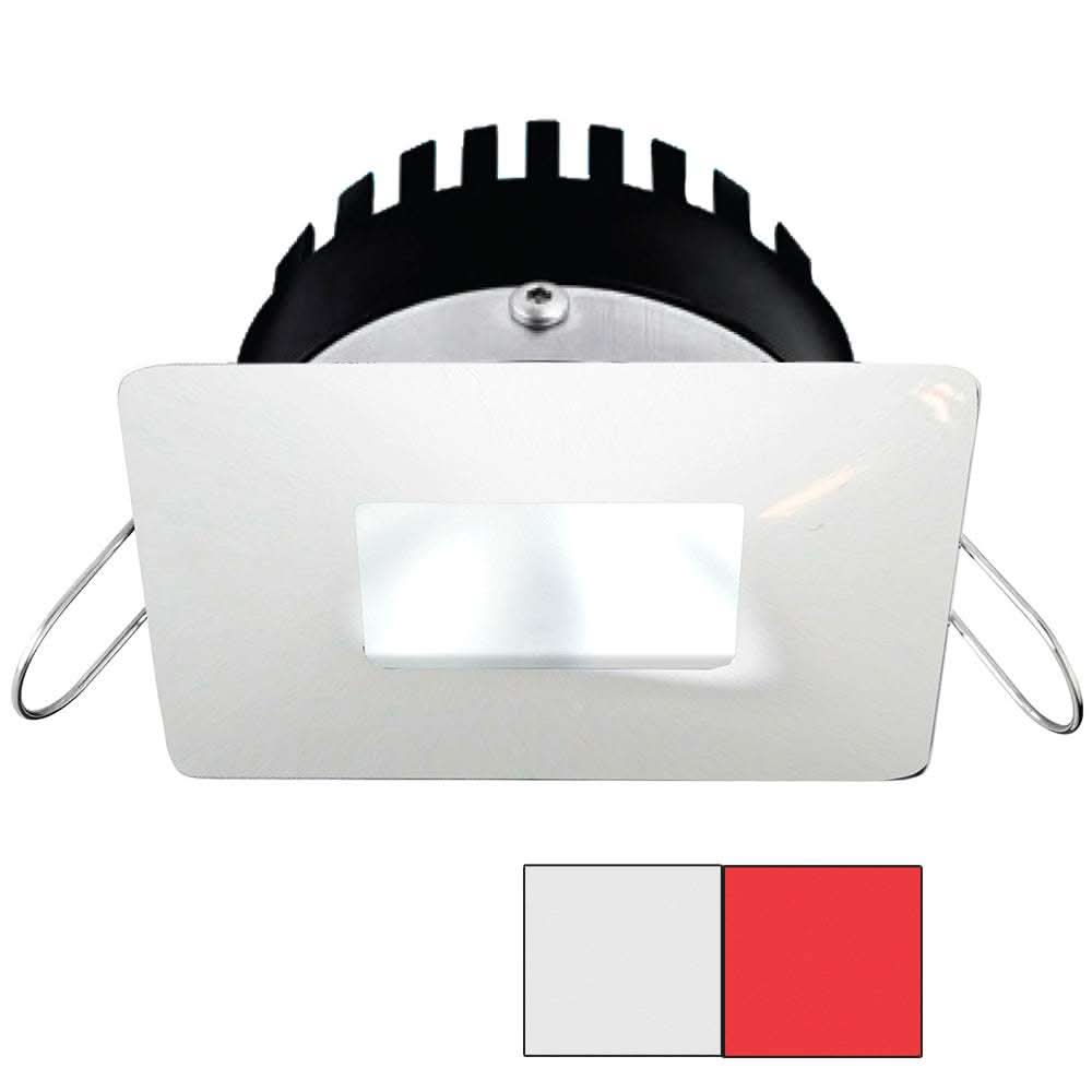 i2Systems Apeiron PRO A506 6W spring mount marine LED light square cool white and red white finish