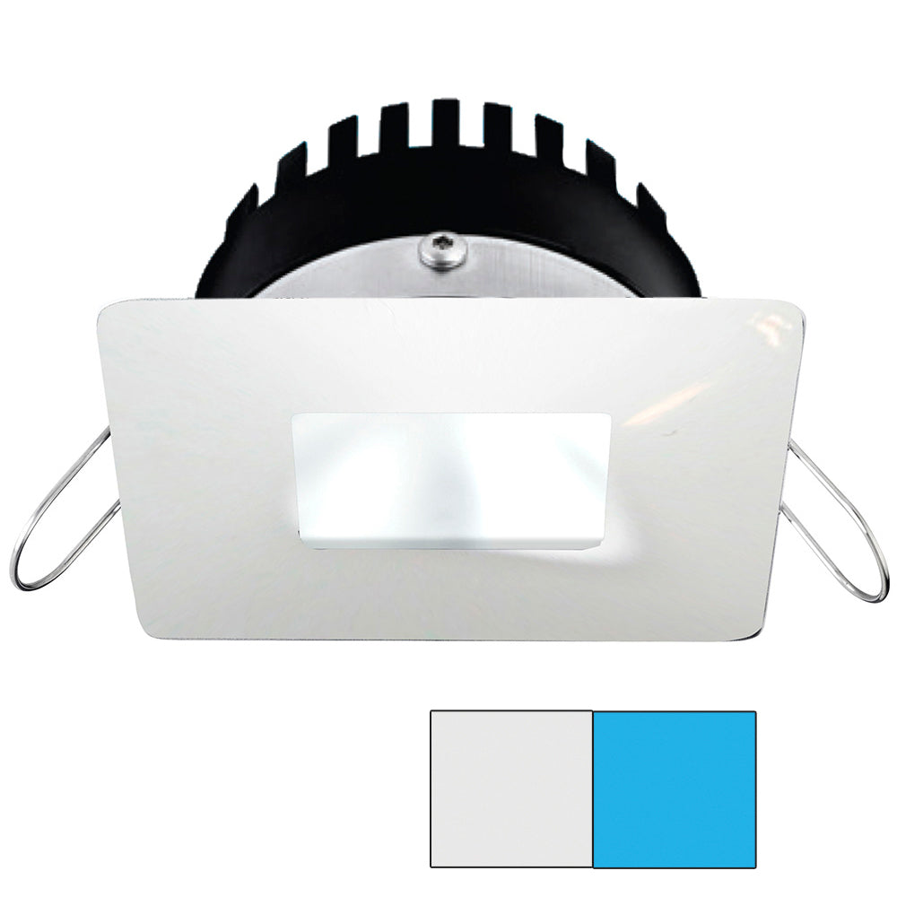 i2Systems Apeiron PRO A506 - 6W Spring Mount Light - Square/Square - Cool White & Blue - White Finish - A506-34AAG-E