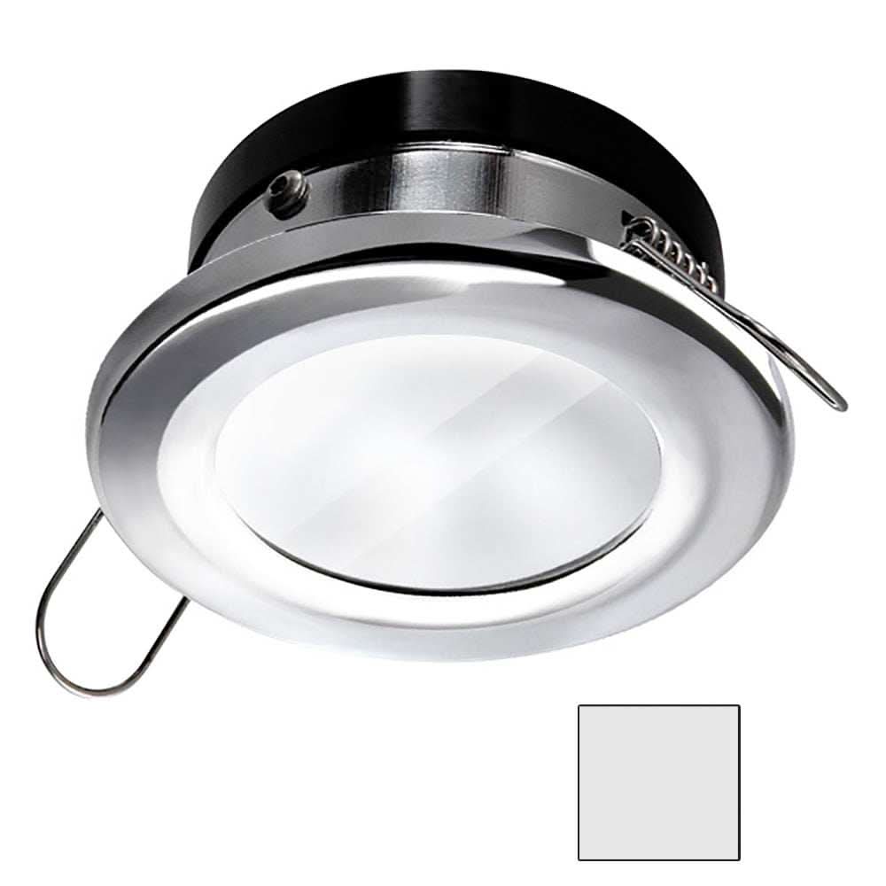 i2Systems Apeiron A1110Z 4.5W round spring mount marine LED downlight with cool white light and chrome finish