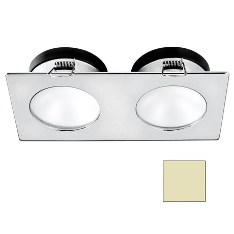 i2Systems Apeiron A1110Z - 4.5W Spring Mount Light - Double Round - Warm White - Brushed Nickel Finish - A1110Z-45CAB