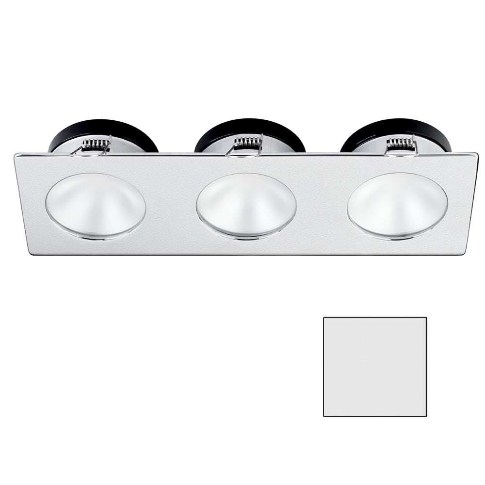 i2Systems Apeiron A1110Z triple round spring mount LED light with brushed nickel finish and cool white illumination