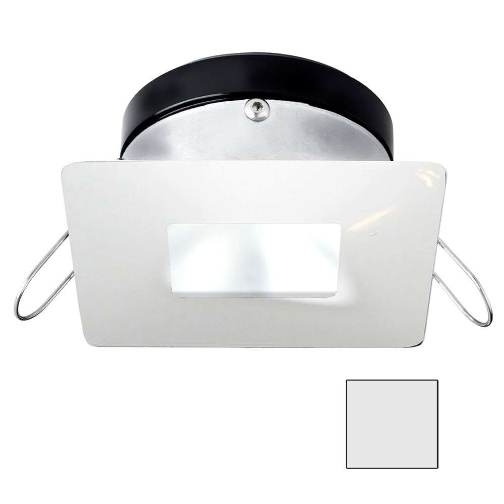 i2Systems Apeiron A1110Z 4.5W spring mount marine LED downlight in cool white with white square finish