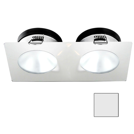 i2Systems Apeiron A1110Z - 4.5W Spring Mount Light - Double Round - Cool White - White Finish - A1110Z-35AAH