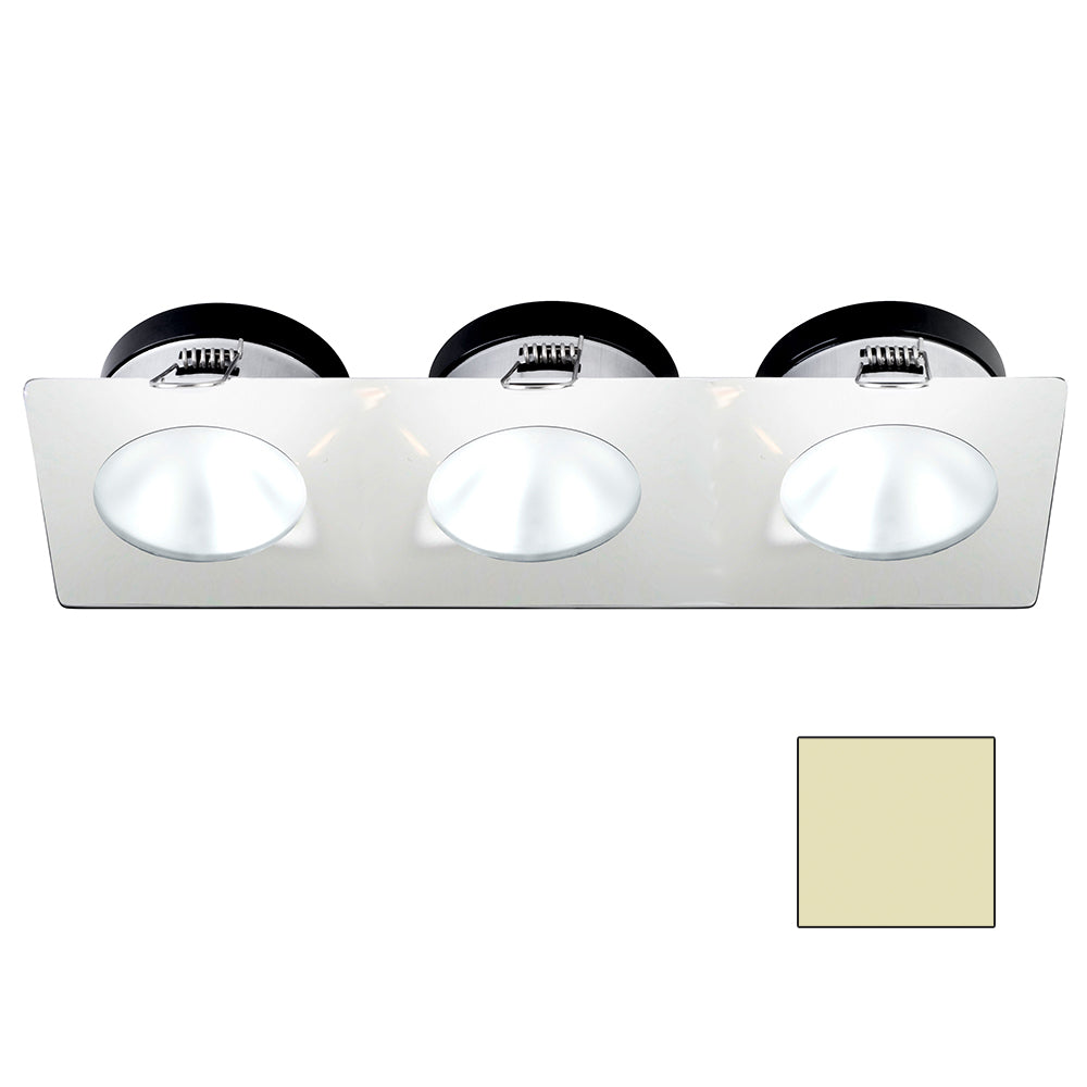 i2Systems Apeiron A1110Z - 4.5W Spring Mount Light - Triple Round - Warm White - White Finish - A1110Z-36CAB
