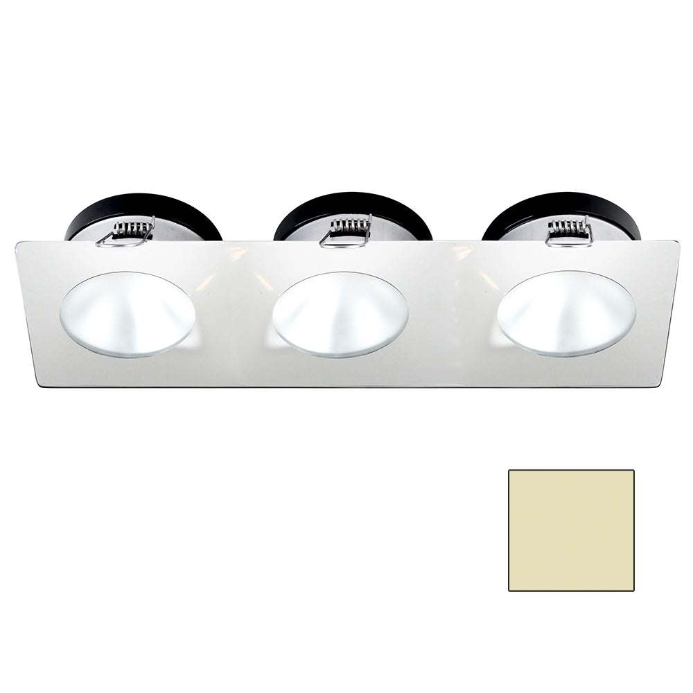 i2Systems Apeiron A1110Z - 4.5W Spring Mount Light - Triple Round - Warm White - White Finish - A1110Z-36CAB