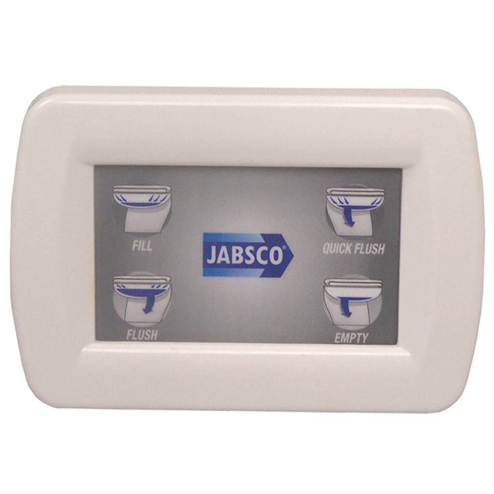 Jabsco Control Kit for Deluxe Flush and Lite Flush Toilets with fill, flush, quick flush, and empty functions