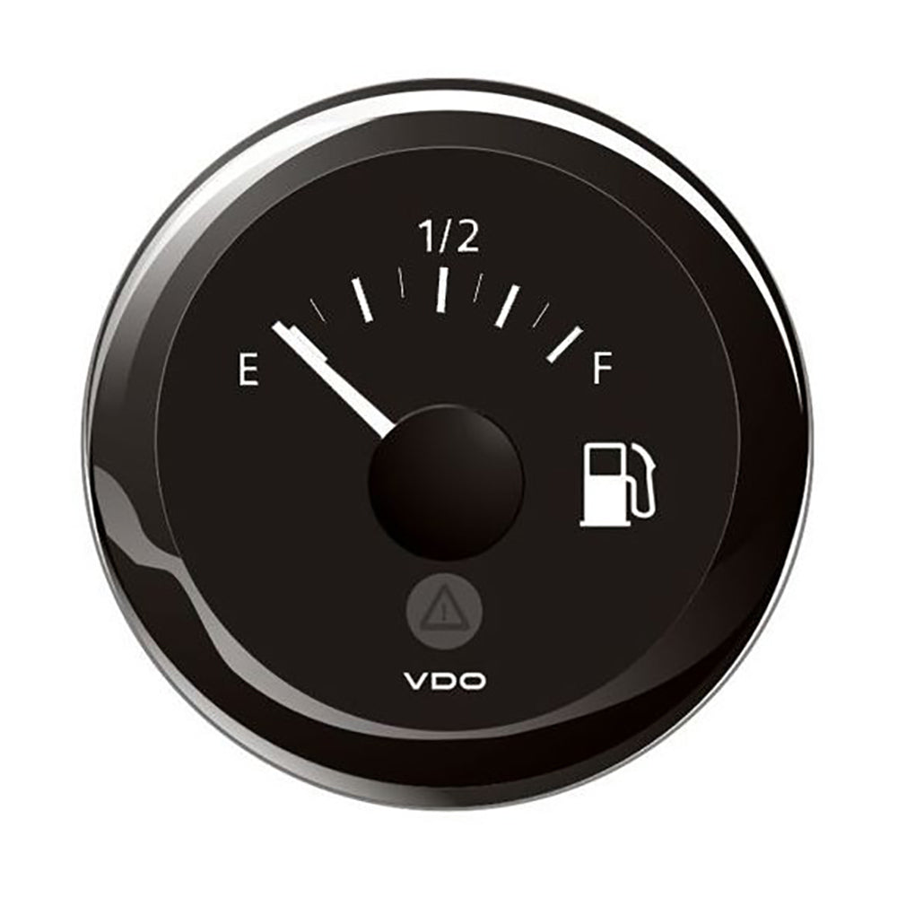 VDO Marine 2-1/16" (52mm) ViewLine Tank Level Gauge E/F - 3-1800 Ohm - 8-32V - Black Dial & Bezel - A2C59514091