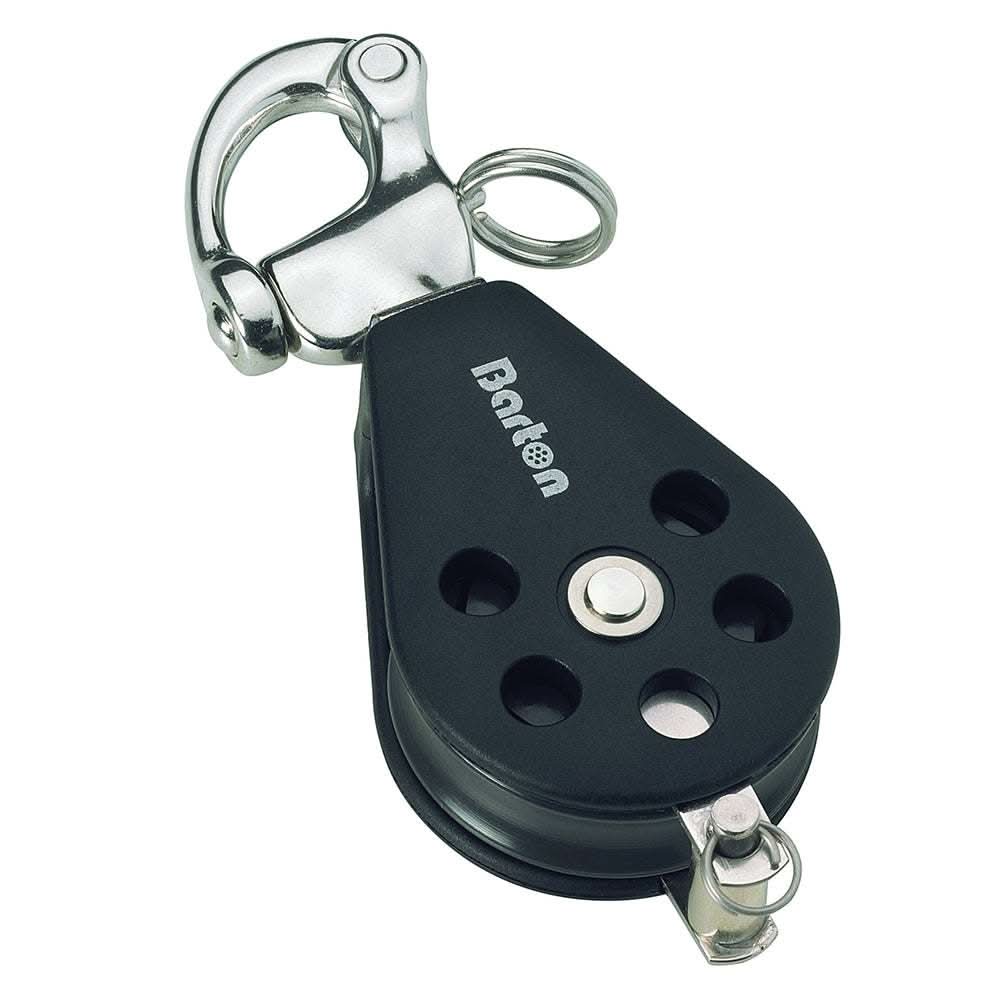 Barton Marine Series 3 45mm single snap shackle and becket block with plain bearing and acetal sheave