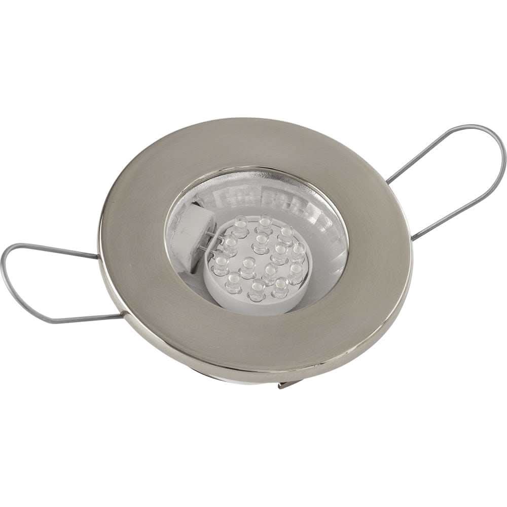 Sea-Dog LED Overhead Light brushed stainless steel 60 lumens clear lens recessed design