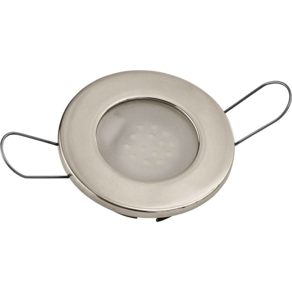 Sea-Dog LED overhead light with brushed 304 stainless steel finish and frosted lens, 60 lumens