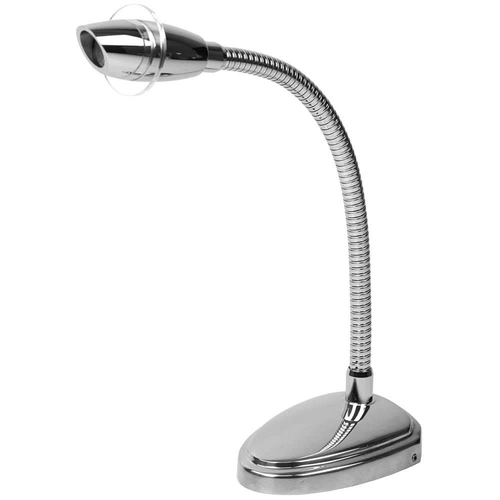 Sea-Dog Deluxe High Power LED reading light with flexible neck and touch switch in stainless steel and chromed aluminum