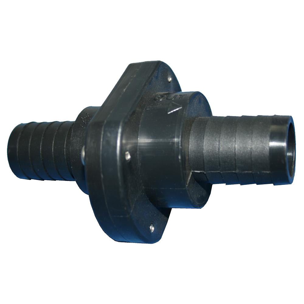T-H Marine Double Barb Inline Scupper Check Valve - 1-1/8" - Black - ILS-1200-DP