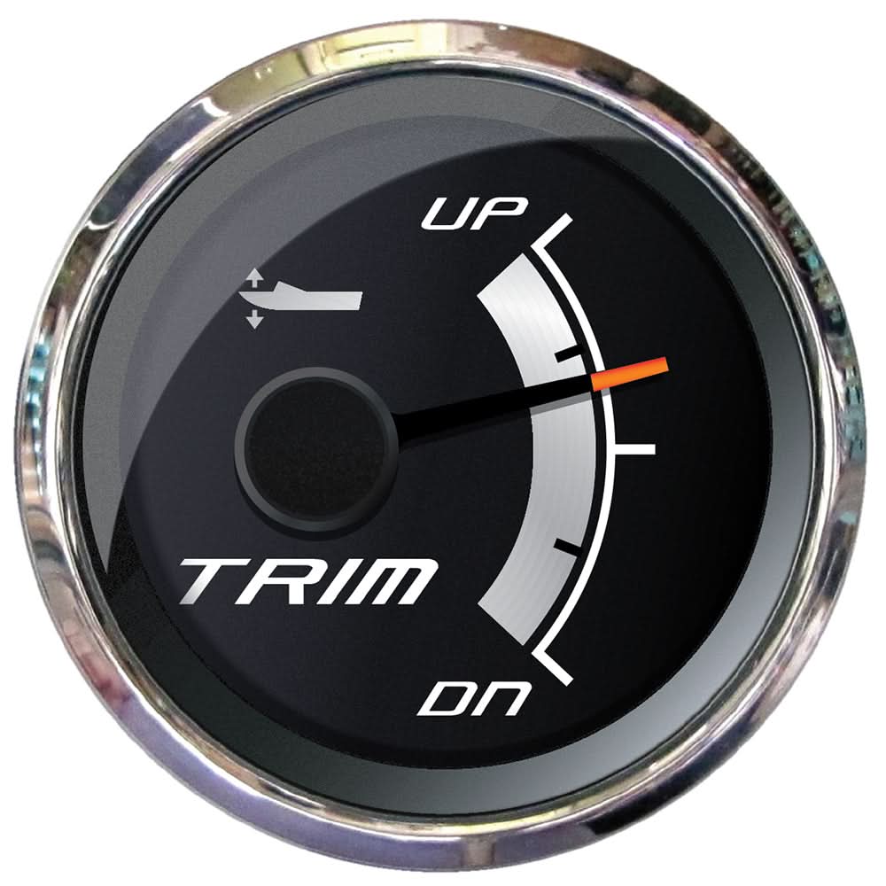 Faria Platinum 2" Trim Gauge for Mercury, Mariner, Mercruiser, Volvo DP, Yamaha 2001 & Newer - 22019